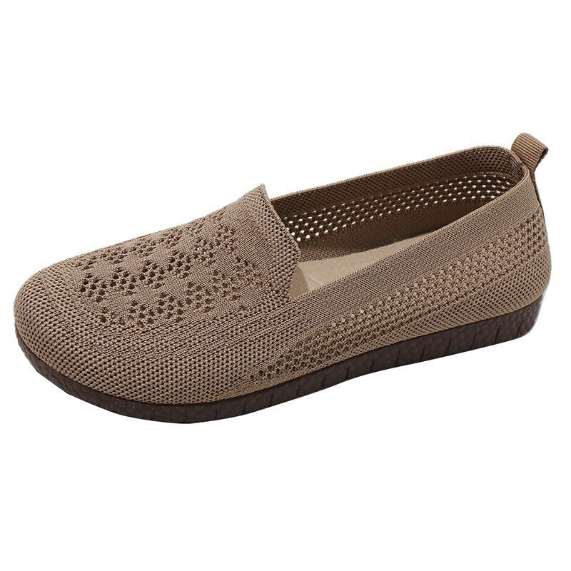 Damen Slip-On Schuhe Bequem Lochmuster
