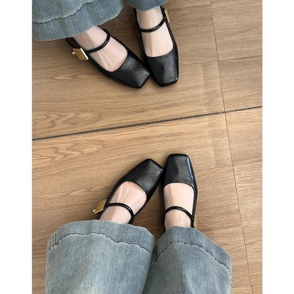Damen Ballerinas Spitze Elegantes Leder