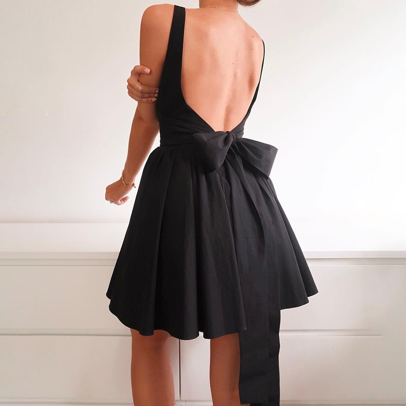 Damen Minikleid A-Linie Rundhals Ausgefallen