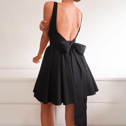 Damen Minikleid A-Linie Rundhals Ausgefallen