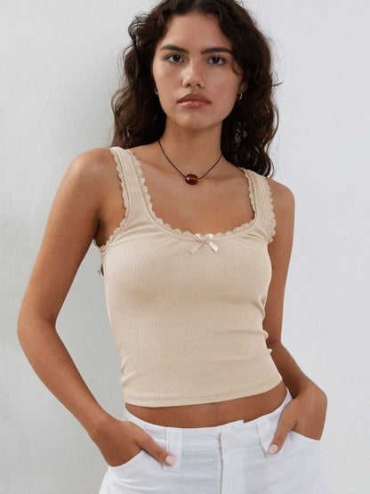 Damen Crop Spitze Ohne Ärmel - Norvielle