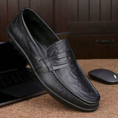 Herren Mokassins Elegantes Nerzdesign Leder