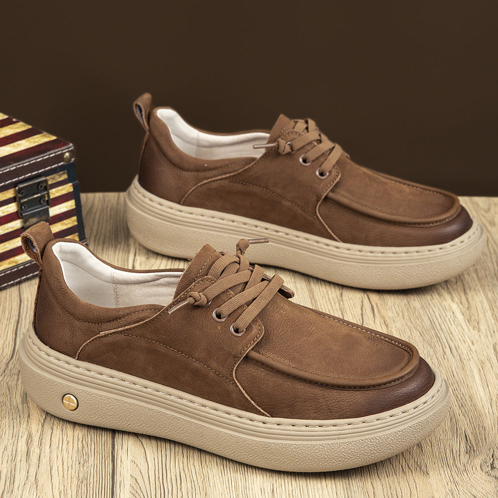 Damen Schnürschuhe Dicke Sohle Mode Schuhe