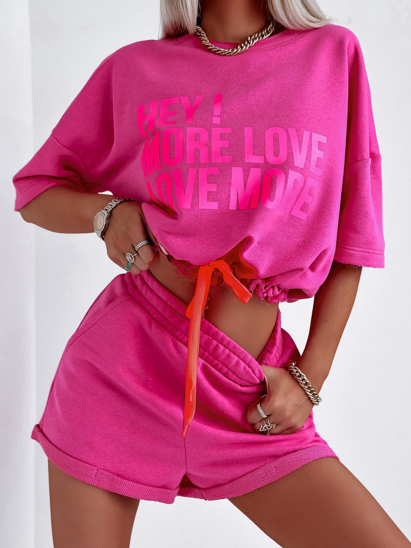 Damen Loungewear Set Elastisch Modern Grafikdruck