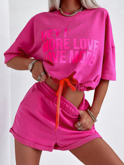 Damen Loungewear Set Elastisch Modern Grafikdruck
