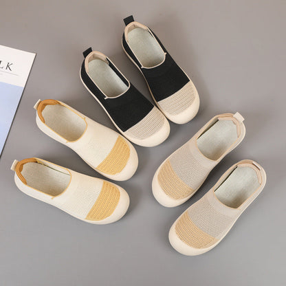 Damen Sneaker Atmungsaktiv Slip-On Weiches Material