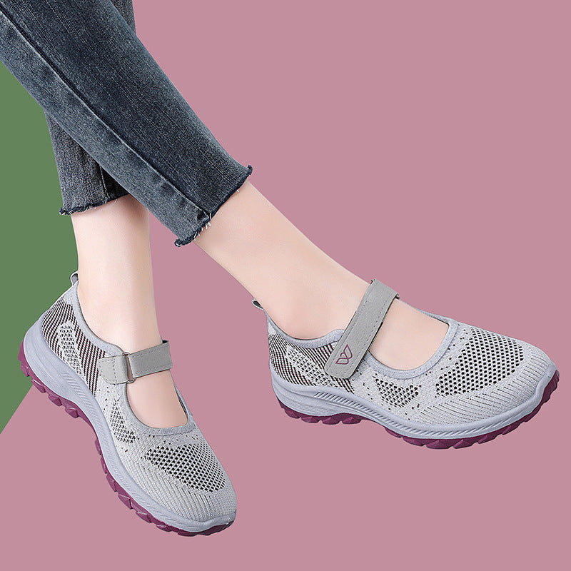 Damen Laufschuhe Atmungsaktives Mesh Komfortabel Klettverschluss - Norvielle
