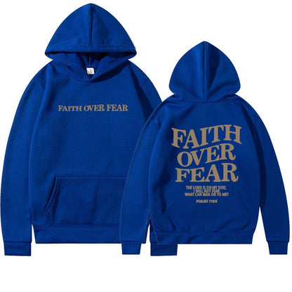 Damen Hoodie Faith Over Fear Motiviert