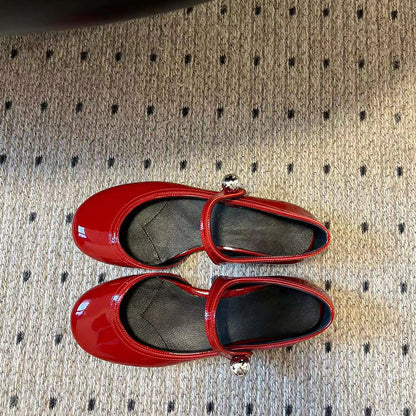 Damen Ballerinas Glitzer Schnalle Elegant