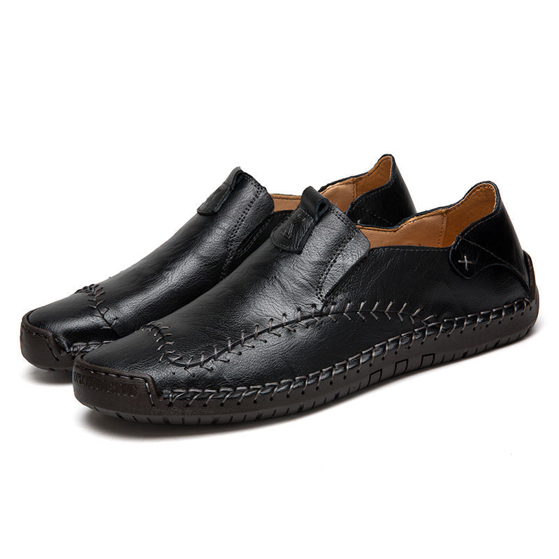 Damen Mokassins Leder Bequem Mit Druckverschluss