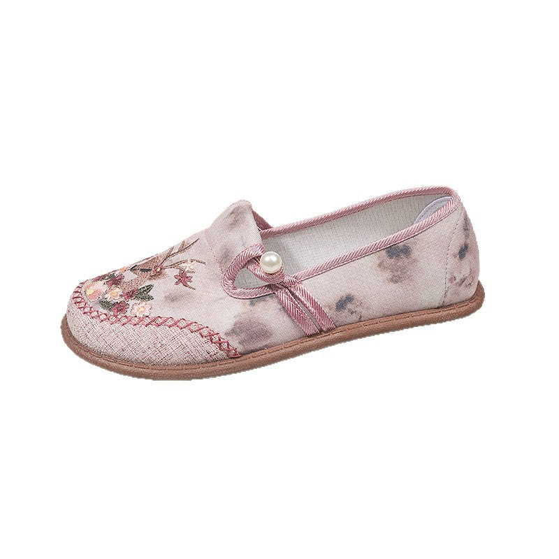 Damen Hausschuhe Blumenmuster Elastisch Warm