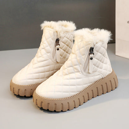 Damen Stiefeletten Warm Gefüttert Rutschfest Winter