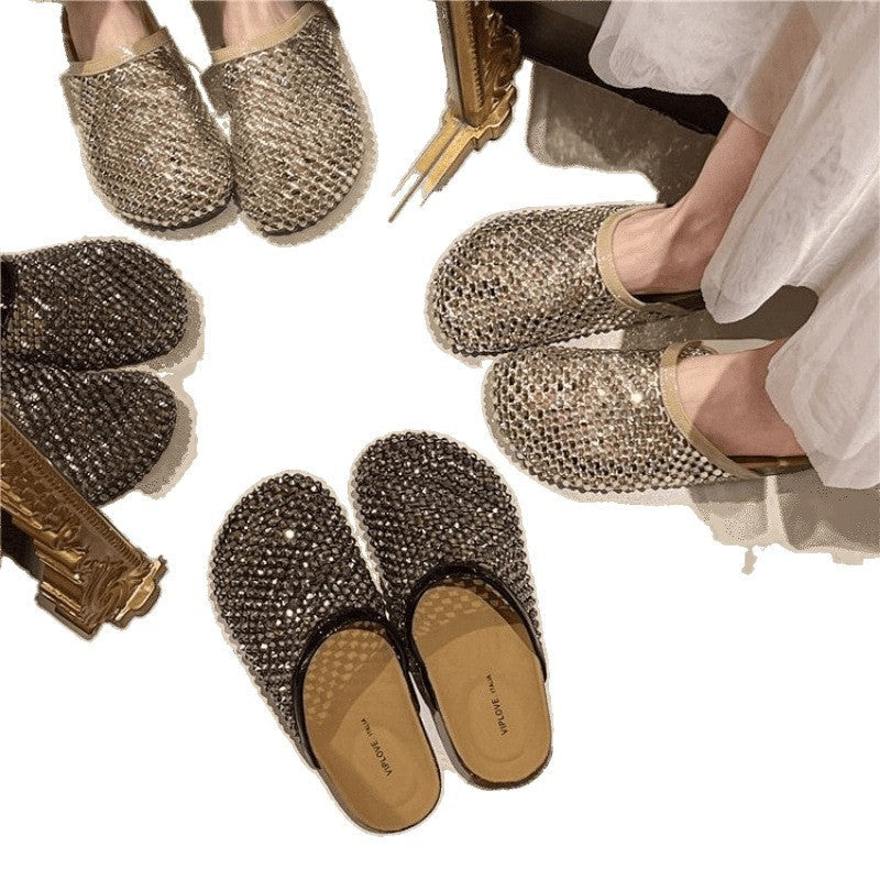 Damen Sandalen Glitzernd Sommer Schuhe