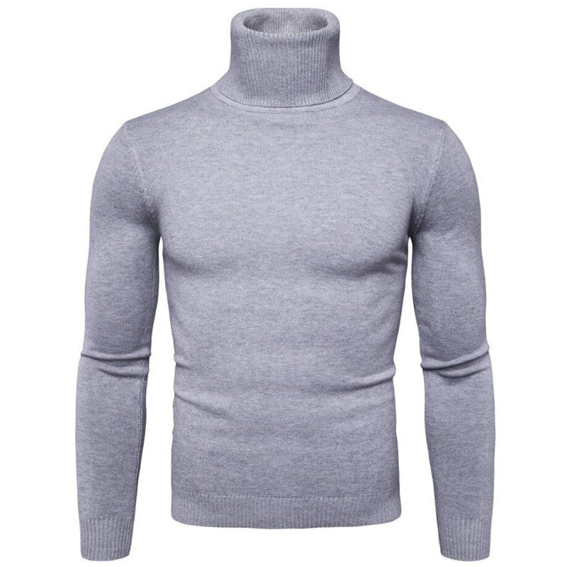 Herren Rollkragenpullover Merinowolle Elegantes Design