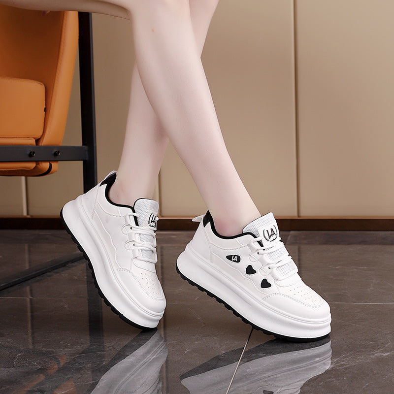 Damen Sneaker Sportlich Mit Herz Akzenten
