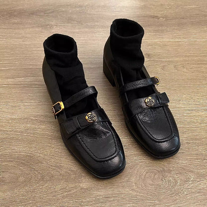 Damen Ballerinas Elegant Verstellbarer Riemen Gold