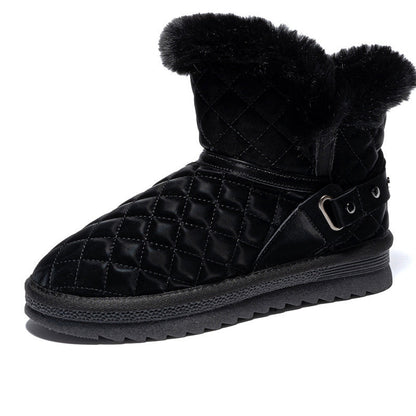Damen Winterstiefel Kuschelig Warm Kunstfell