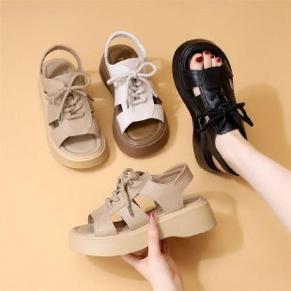 Damen Sport-Sandalen Komfortabel Mit Schnürsenkeln