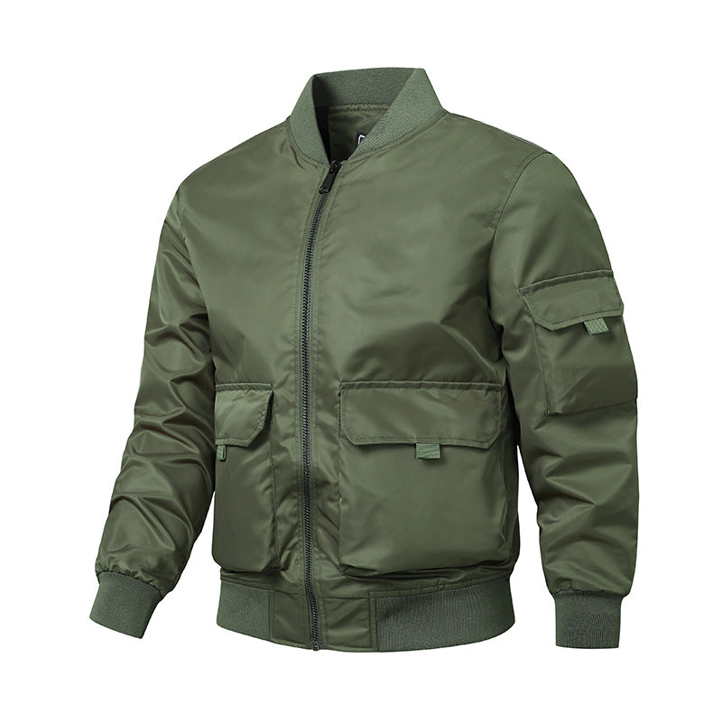Herren Bomberjacke Elastisch Mit Taschen Sportlich - Norvielle