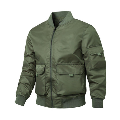 Herren Bomberjacke Elastisch Mit Taschen Sportlich - Norvielle