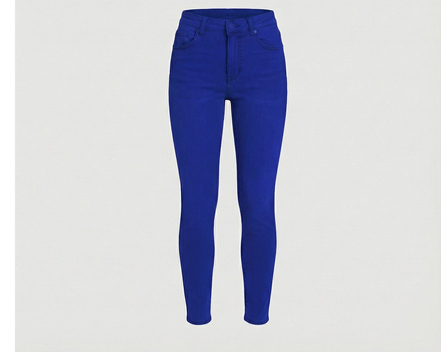 Damen Hochtaillierte Cargo-Hose Slim-Fit Modern