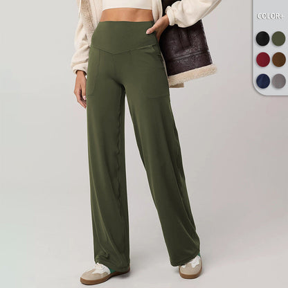 Damen Palazzo-Hose Komfortschnitt Sportlich Hochwertig - Norvielle
