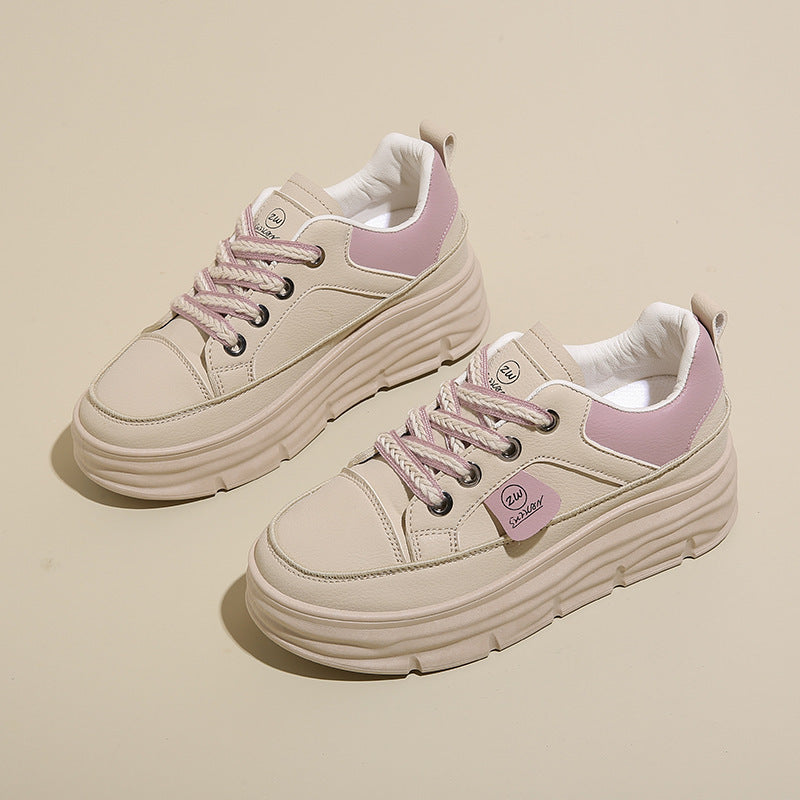 Damen Plateau Sneaker Weich Atmungsaktiv