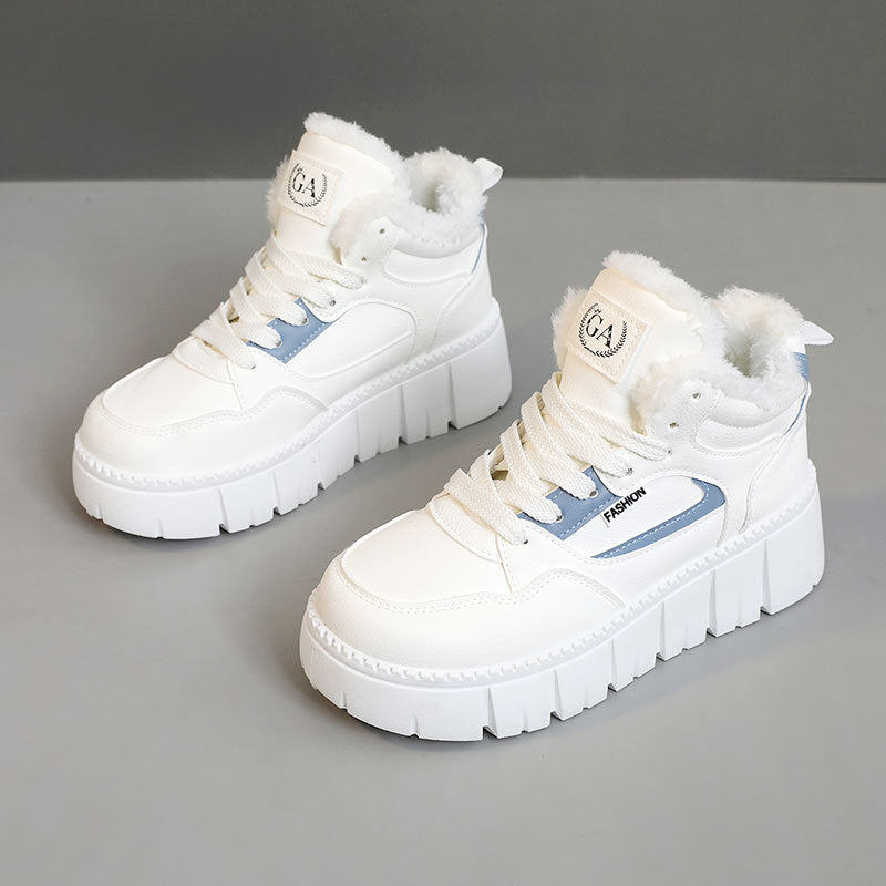 Damen High- Sneaker Warmes Fleece-Innenfutter