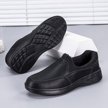 Damen Slip-On Sneaker Leder Schwarz - Norvielle