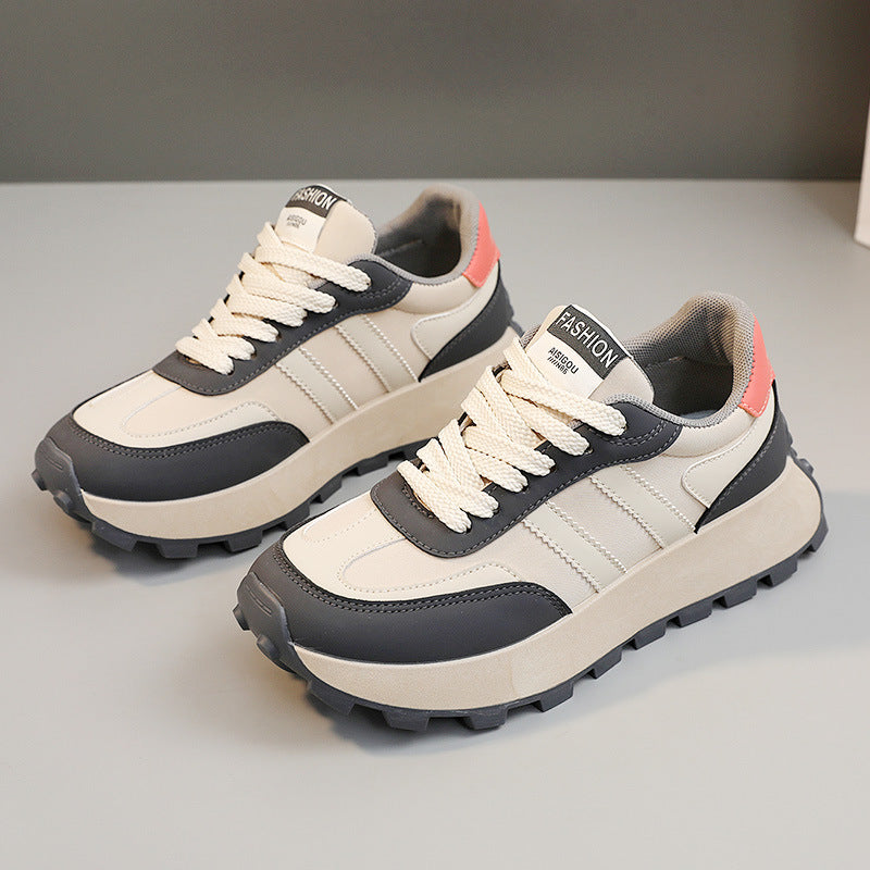 Damen Plateau Sneaker Rutschfeste Sohlen