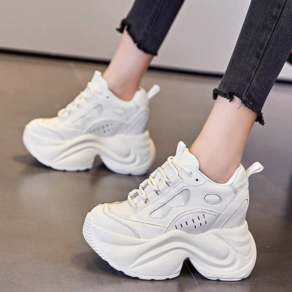 Damen High- Sneaker Komfortabel Plattform Schuhe