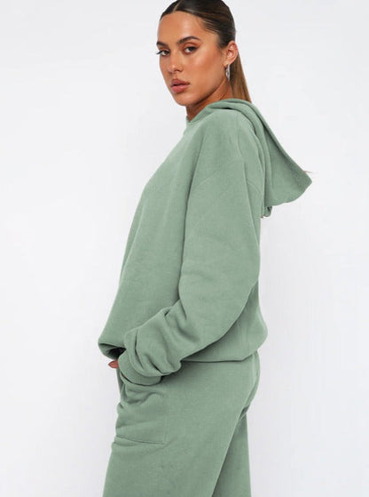 Damen Hoodie Jogger Set Weich