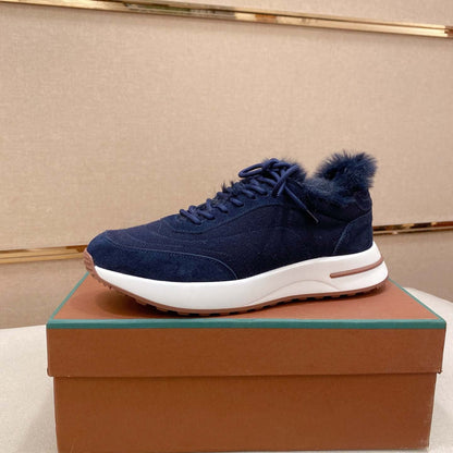 Damen Sneaker Fellkragen
