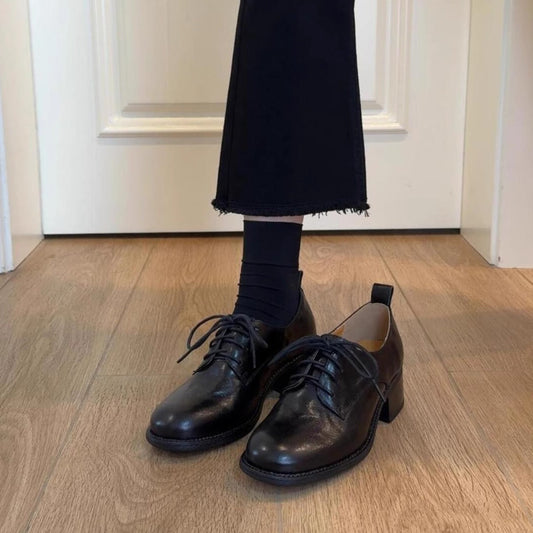 Damen Hochhackige Schnürschuhe Elegant Strukturiertes Obermaterial - Norvielle