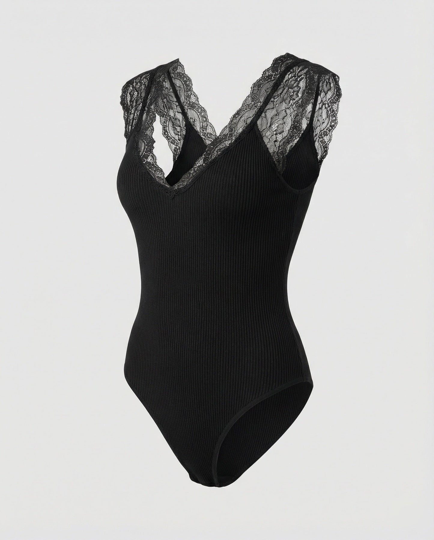 Damen Body Spitze V-Ausschnitt