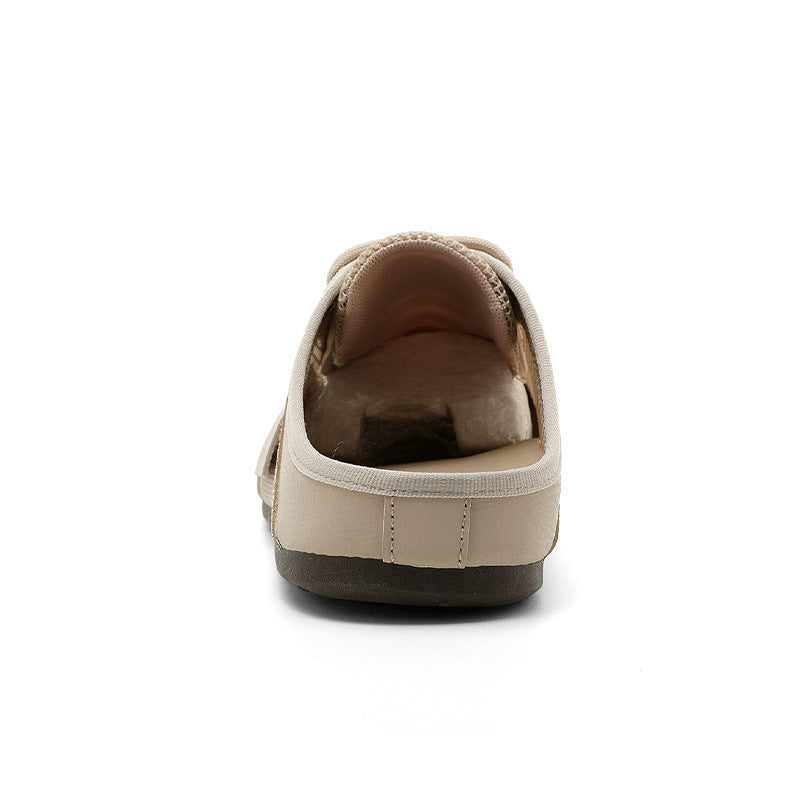 Damen Clogs Atmungsaktives Material Bequem Halbhoch