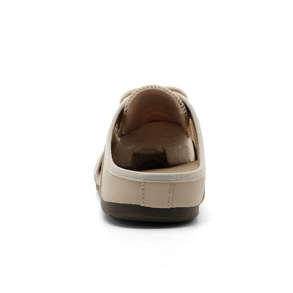 Damen Clogs Atmungsaktives Material Bequem Halbhoch