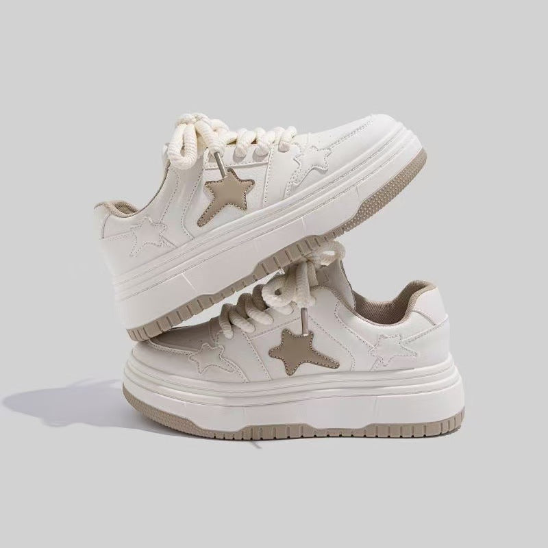 Damen Chunky Sneaker Sternen Muster