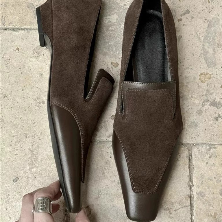 Damen Leder Loafers Lederschuhe