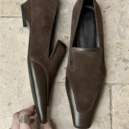 Damen Leder Loafers Lederschuhe