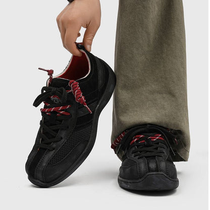 Damen Sneaker Sportlich Atmungsaktives Mesh Schnürbar