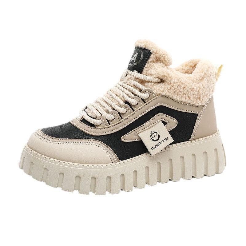 Damen High- Sneaker Weich Gefüttert Rutschfest