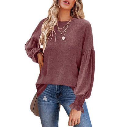 Damen Pullover mit Puffärmeln Modern Glamour