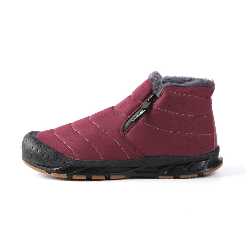 Damen Winterstiefel Gefüttert Rutschfest Klettverschluss