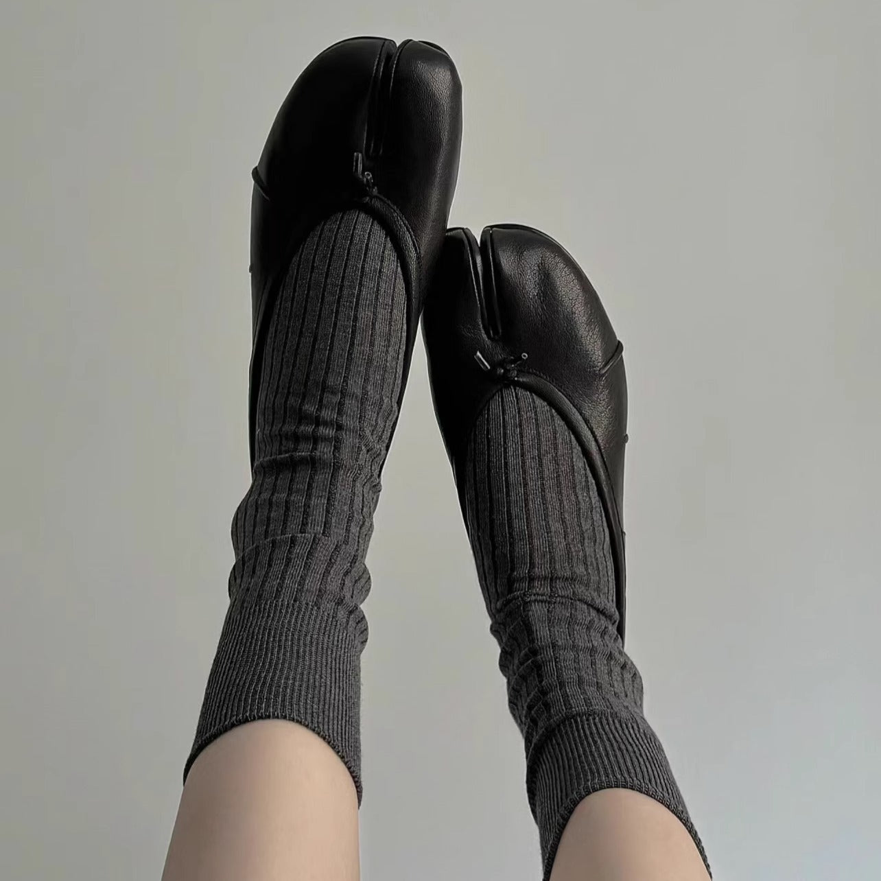 Damen Ballerinas aus Leder Weich Bequem