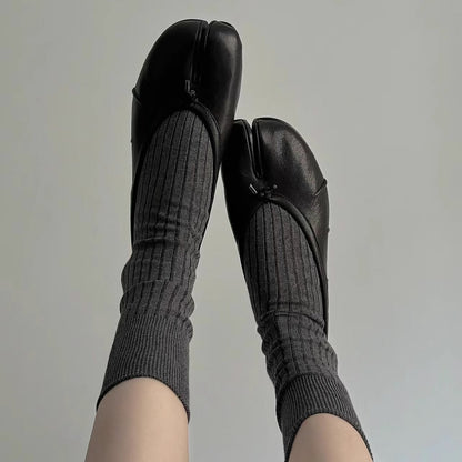 Damen Ballerinas aus Leder Weich Bequem