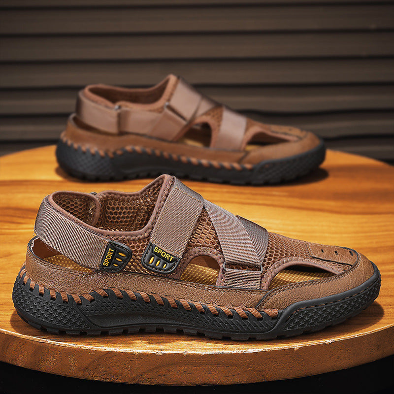 Damen Sportsandalen Atmungsaktives Leder Verstellbar