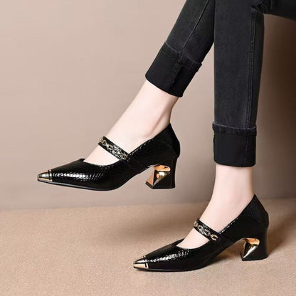 Damen Hochzeitsschuhe Pumps Blockabsatz Elegant