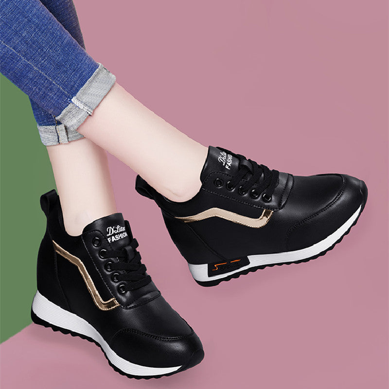 Damen Sneaker Plateau Sohle Hoch Modisch