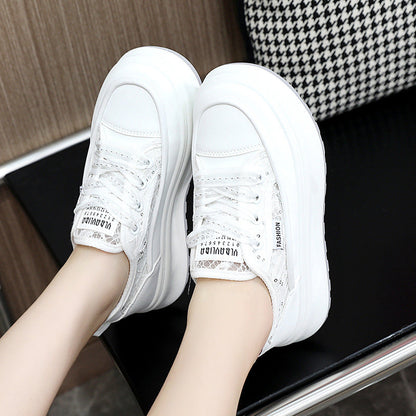 Damen Sneaker Plateau Schuhe Atmungsaktives Mesh Bequem